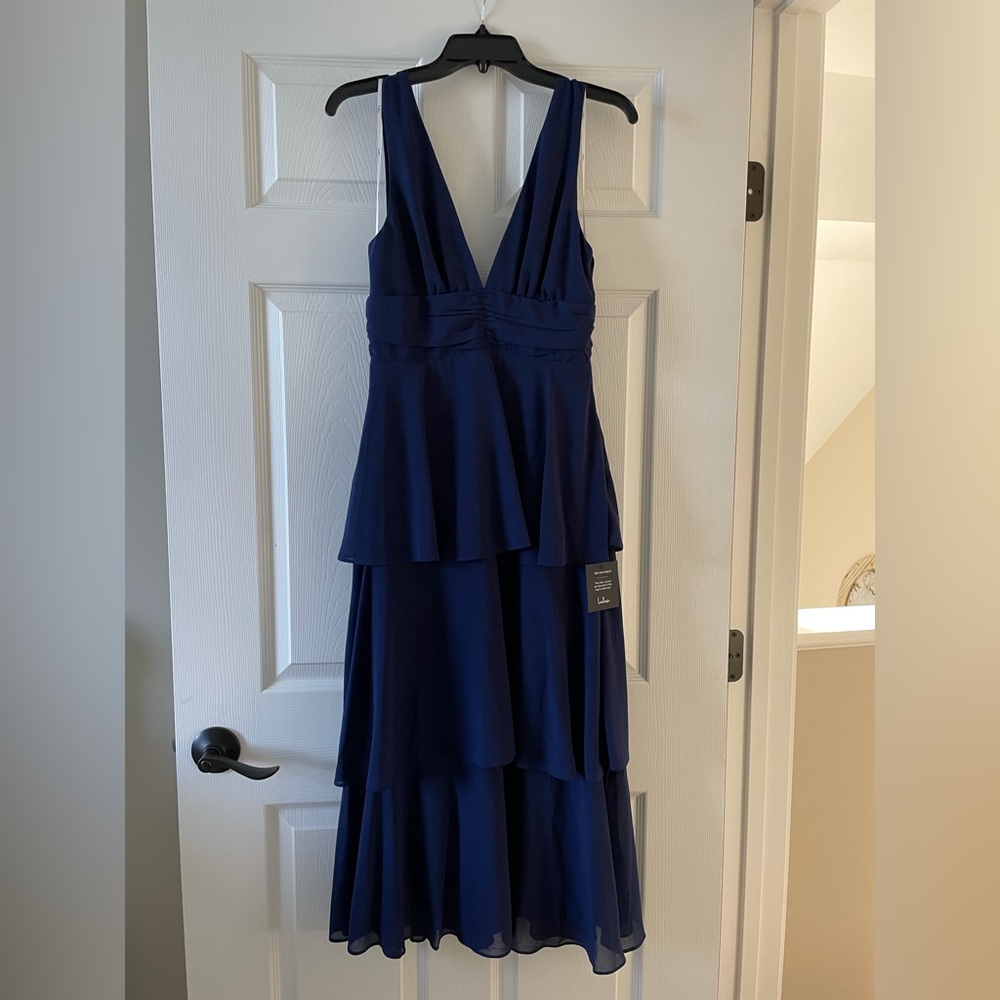 Lulus Royal Blue Tiered Cocktail Dress